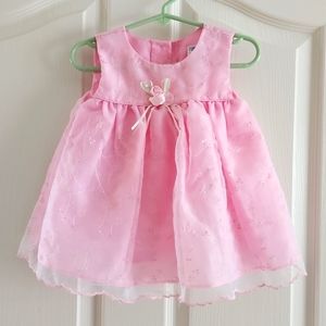 Baby's pink floral dress by Bryan 6-9 months